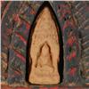 Image 2 : Teak Buddhist Votive Tablet w/ Inset Clay Amulets (CLB-004)