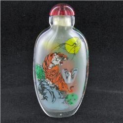 Heavy Blown Glass Chinese Snuff Bottle (CLB-550)