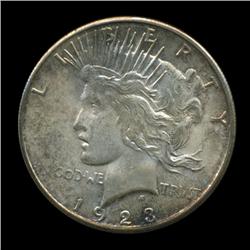 1923S Peace $1 Dollar Silver BU Choice+ Coin  (COI-1458)