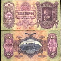 1930 Hungary 100 Pengo Scarce Hi Grade Note (COI-3732)