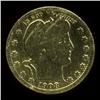 Image 1 : GOLD PLATED BARBER QUARTER DOLLAR (COI-3825)