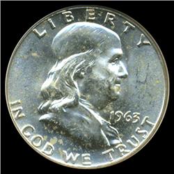 1963D Franklin Half Dollar FBL Choice Unc (COI-3883)