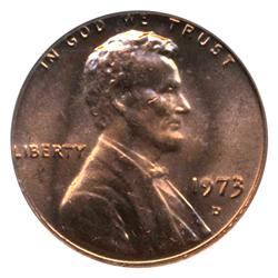 1973D US Lincoln Cent Coin Graded MS67 Red (COI-4276)