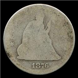 1876 Seated Quarter Circulated (COI-4654)