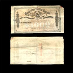 1864 $1000 Confederate Congressional Bond  (COI-4750)