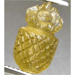 5.38ct Top AAA Hand Carved Yellow Quartz  Pineapple (GEM-10933)