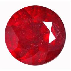 3.40ct Round Cut Natural Blood Red Ruby Mozambique VS/SI (GEM-11810)