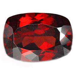 4.1ct Stunning Red Orange Cushion Natural Rhodolite Garnet VVS (GEM-12108)