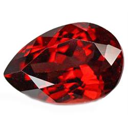 3.9ct Perfect  Pear Cut Red Orange Natural Rhodolite Garnet VVS (GEM-12112)