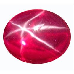 6.05ct Pigeon Blood Red Star 6 Rays Ruby Cabochon  (GEM-12794)