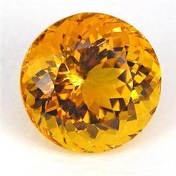 0.99ct. Natural Yellow Citrine Round Cut 7mm RETAIL $250 (GEM-5870)