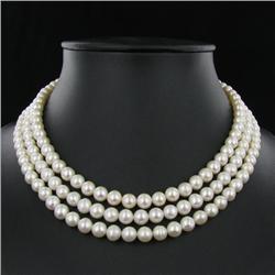 White Small Saltwater Pearl Necklace (JEW-250)