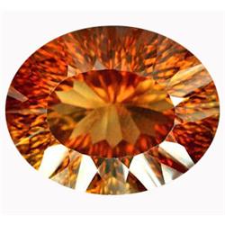 23.79ct Concave Cut Clean Natural Imperial Topaz Gem FLAWLESS (GEM-14762)