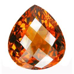 32.20ct Gleaming Pear Checker Cut Madeira Citrine  (GEM-14922)