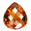 Image 1 : 32.20ct Gleaming Pear Checker Cut Madeira Citrine  (GEM-14922)