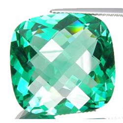 33.50ct Flashing Green Amethyst Cushion Checker Cut  (GEM-14923)