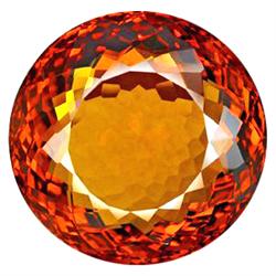 242.55ct Best Round Honey Red Orange Citrine (GEM-15031)