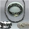Image 1 : 20.61ct Black Rough Diamond String Necklace 16" (JEW-1270)