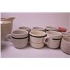 Image 2 : (14) Medalta Cups + Medalta Pitcher + Cream Dish