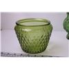 Image 2 : (4) Green Glass Vases