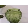 Image 5 : (4) Green Glass Vases