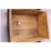 Image 2 : Wooden Tomatoes Crate w/ (2) Antique Irons + Misc