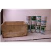 Image 1 : Wooden Crate w/ (16) tobacco Tins