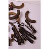 Image 5 : (6) Antique Iron Handles + Misc Iron Handle Parts