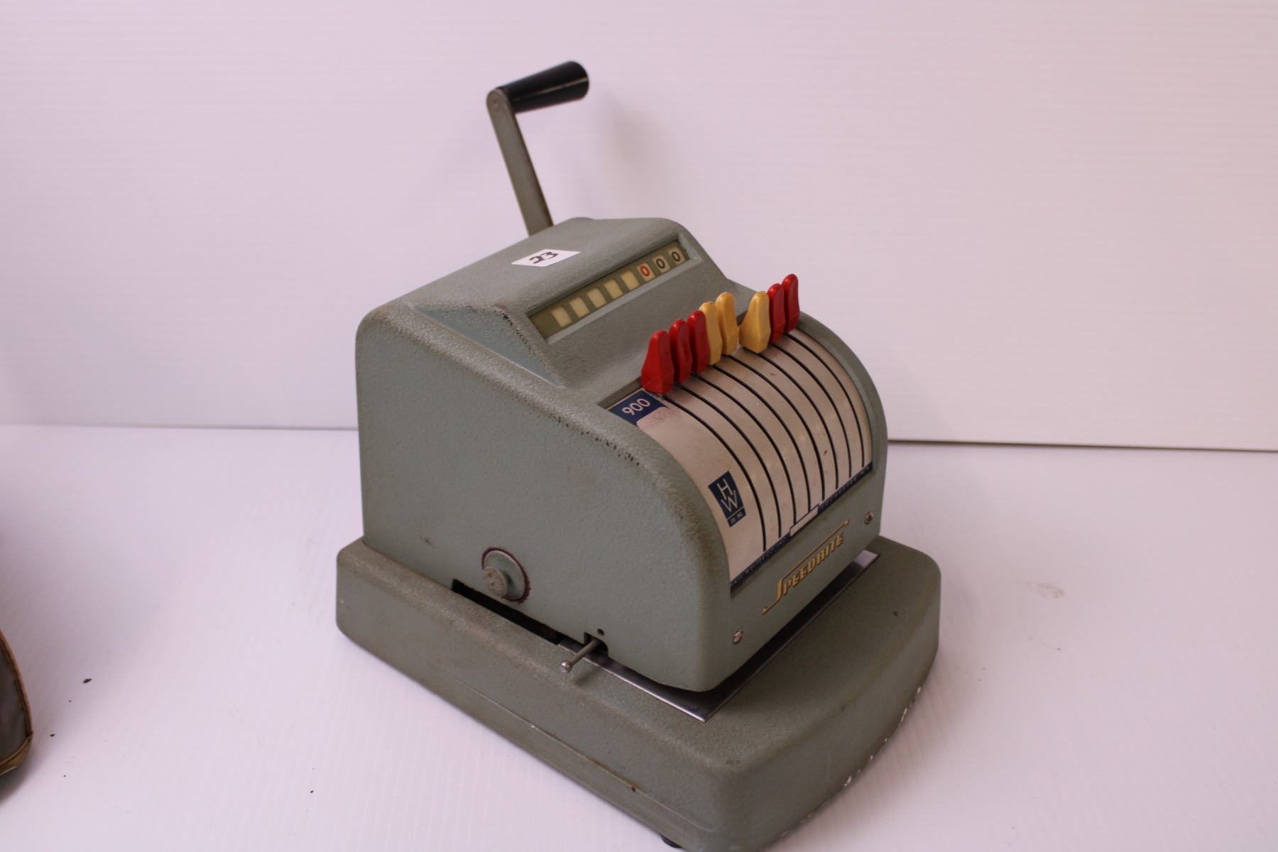 Speedrite Adding Machine Vintage Cheque Writing Machine The Speedrite 900 - Bodnarus Auctioneering