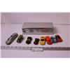 Image 1 : Small Metal Box w/ 8 Metal Cars