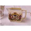 Image 2 : Commemorative Coronation of King George VI Creamer + Pitcher, Bowl and (3) Misc Glassware