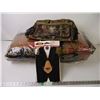 Image 1 : (4) Decorative Pillows, Travel Bag, and Suspenders