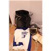Image 2 : *Vintage Goalie Pads, Glove, Gear in Bag (Size Large)