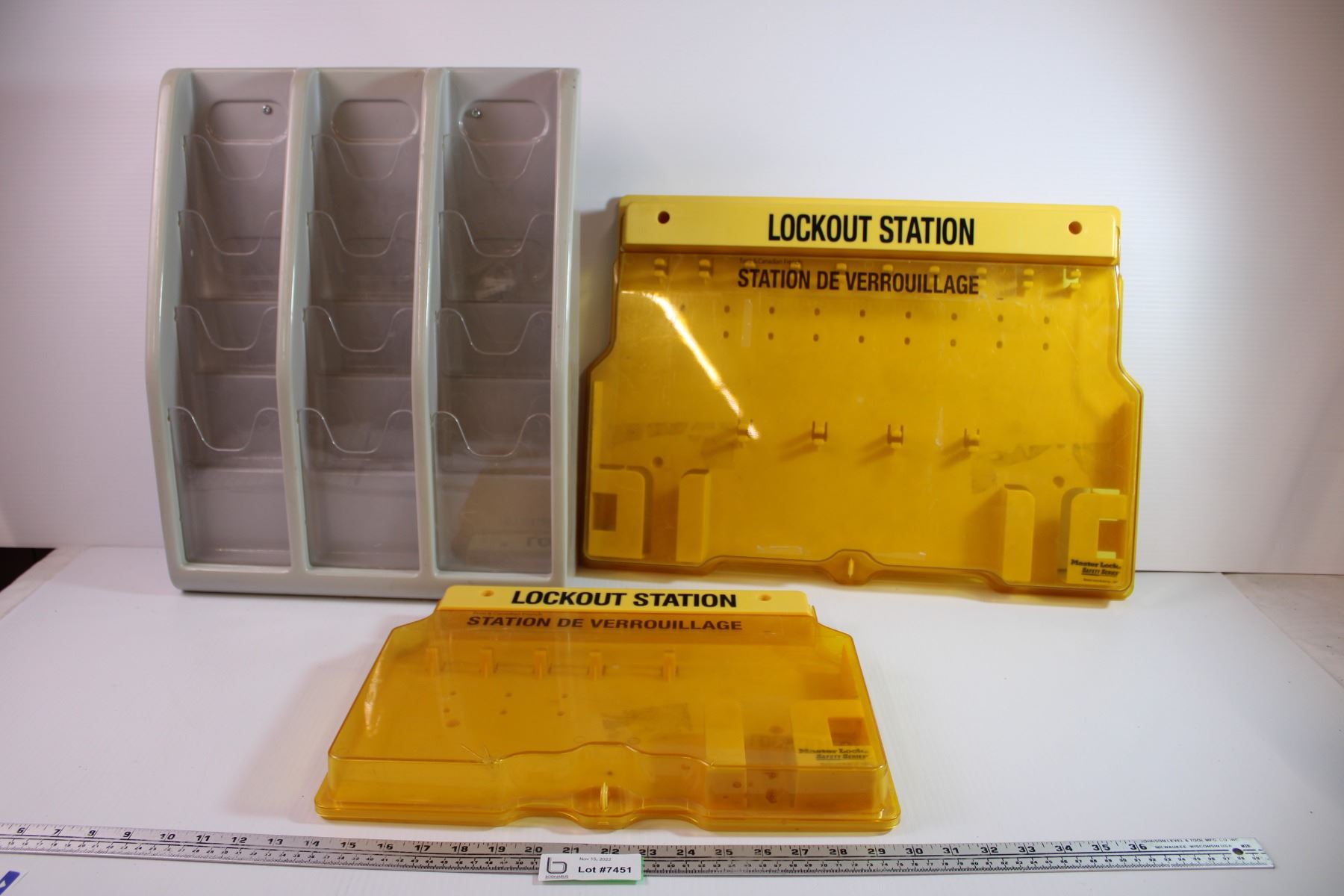 Pamphlet Display + (2)Master Lock Lockout Stations - Bodnarus Auctioneering