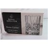 Image 3 : (4) Royal Doulton Roma Crystal Whiskey Tumblers (New in Box)