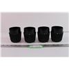 Image 1 : (4) Black Glass Tumblers