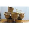 Image 1 : *(3) Large Wooden Baskets (3) Small Baskets (1) Wire Basket