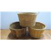 Image 2 : *(3) Large Wooden Baskets (3) Small Baskets (1) Wire Basket