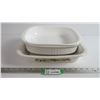 Image 1 : (2) Casserole Dishes (1) Corning Ware Casserole Dish