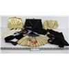 Image 1 : (5) Vintage Handbags - (2) Pair of Gloves - Fan - Misc Accessories