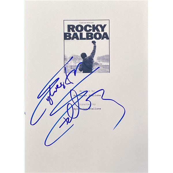 Rocky Balboa Sylvester Stallone signed script cover photo