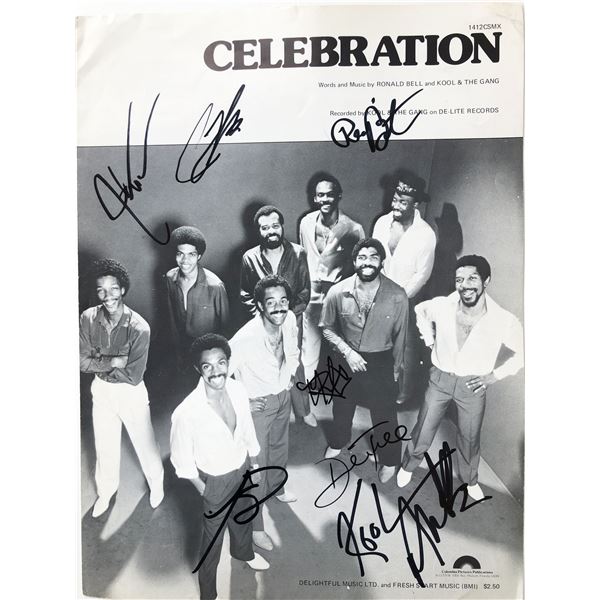 Kool & The Gang Celebration signed music sheet
