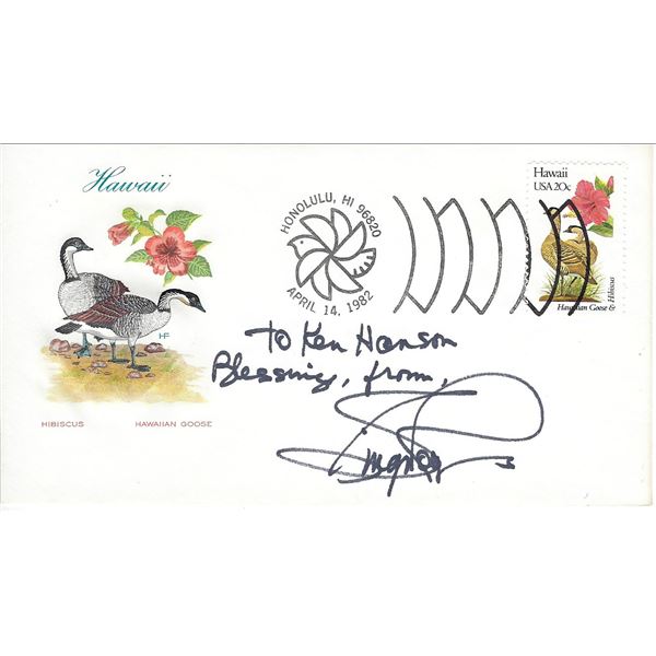 Ginger Rogers signed Hawaii first day cover