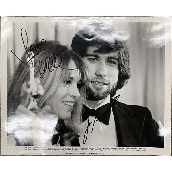 John Travolta and Jane Fonda signed photo