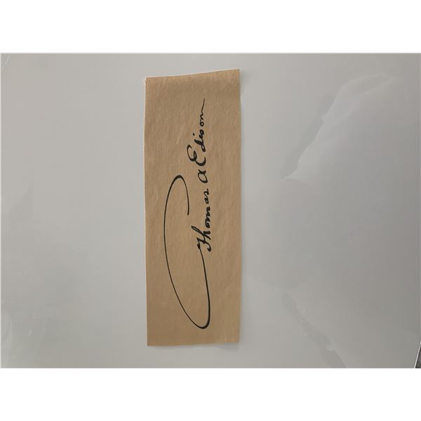 Thomas Edison original signature