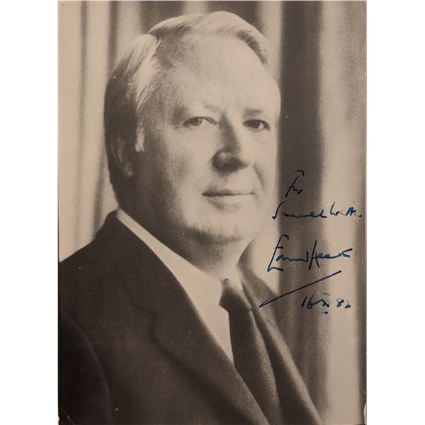Edward Heath Signed Photo