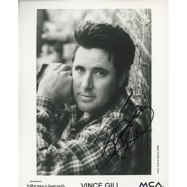 Vince Gill signed photo