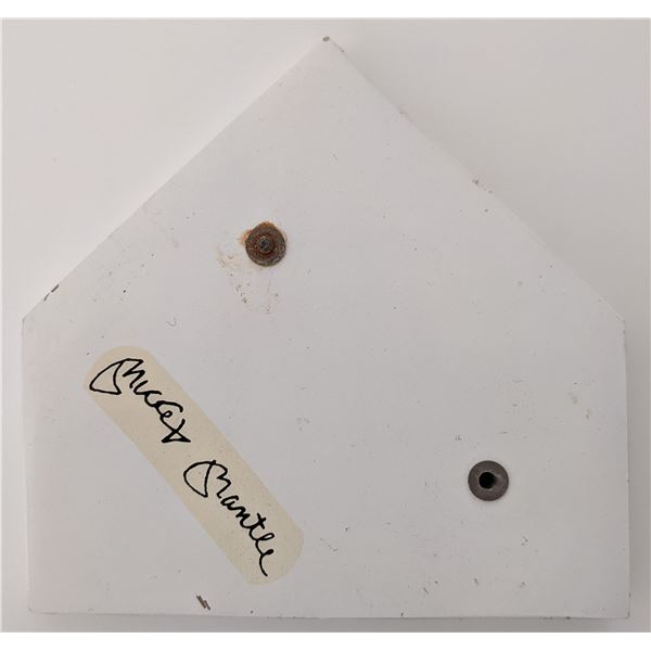 Mickey Mantle signed baseball home plate