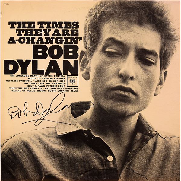 Bob Dylan The Times They Are A-ChanginÕ signed album