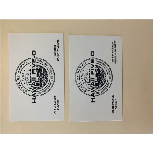 Hawaii Five-O TV prop business cards